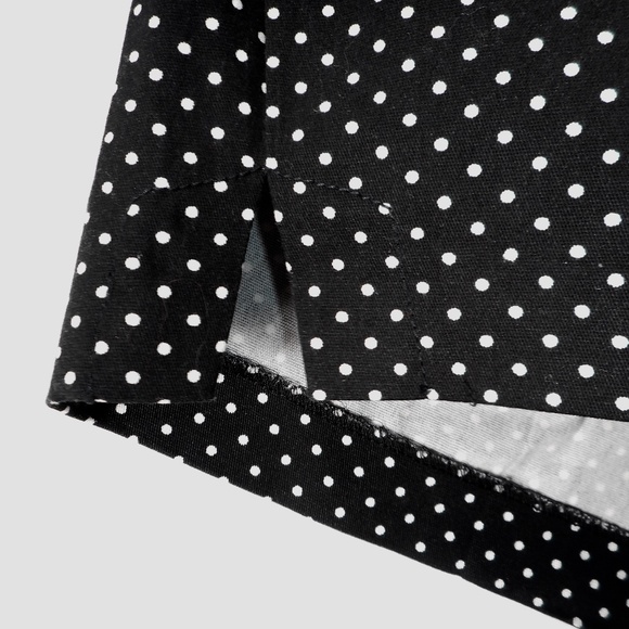 NWT Larry Levine Black with White Polka Dot 12 Cotton Stretch Shorts - Picture 8 of 8
